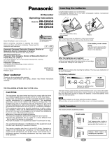 Panasonic RRQR100 Operating instructions