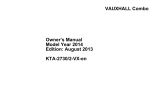 Vauxhall Vivaro Life 2013 Owner's manual