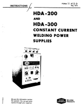 ESAB HDA-200 and HDA-300 Constant Current Welding Power Supplies Troubleshooting instruction