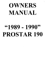 MasterCraft 1989 ProStar 190 Owner's manual