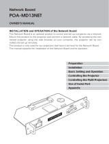 Sanyo Network Board MD13NET Owner's manual