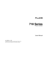 Fluke 718 Series Pressure Calibrators User manual