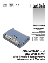 Omega OM-WEB-TC and OM-WEB-TEMP Owner's manual