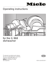 Miele G868 Owner's manual