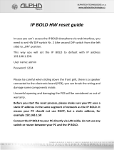 Alphatech IP BOLD HW Reset Manual