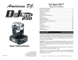 ADJ DJ Spot 250 User manual