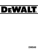 DeWalt DW849 T 2 Owner's manual