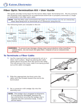 Extron Fiber Optic Termination Kit User manual