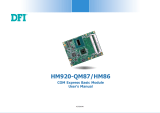 DFI HM920-QM87/HM920-HM86 Owner's manual