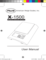 American Weigh Scales X-1500 User manual