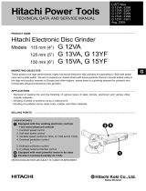 Hitachi G 15YF Technical Data And Service Manual
