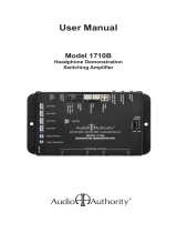 Audio Authority 1710B User manual