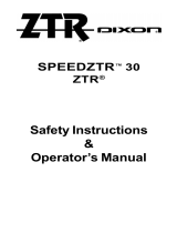 Dixon ZTR 30 User manual