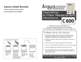 Airpura C600 Operating & Filter Replacement Directions