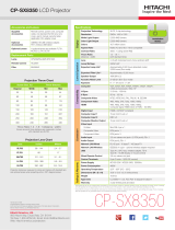 Hitachi CP-SX8350 Quick Manual