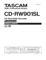Tascam CD-RW901SL Owner's manual