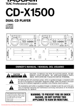 Tascam CD-X1500 Owner's manual