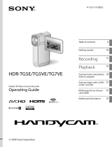 Sony HDR-TG7VE Operating instructions