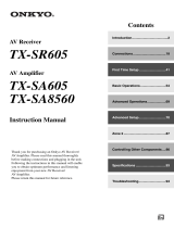 ONKYO TX-SA605 User manual