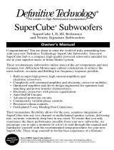 Definitive Technology SuperCube III Owner's manual