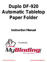 MyBinding Duplo DF-920 User manual