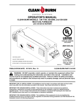 CLEAN BURN CB-1750 User manual