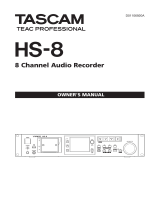 Tascam HS-8 User manual