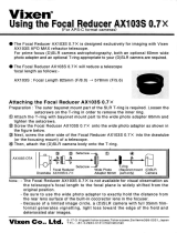 Vixen AX103S Focal Reducer Operating instructions
