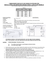 Chronomite M-15L/277 HTR 104F User manual