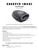 Sharper Image Total Hand Compression Massager Owner's manual