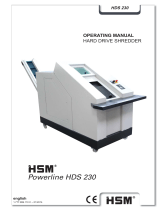 HSM powerline hds 230 Operating instructions