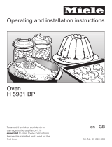 Miele H 5981 BP Operating instructions