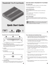 Sonnet Thunderbolt Pro P2 Card Reader Owner's manual