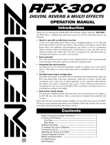 Zoom RFX300 Owner's manual