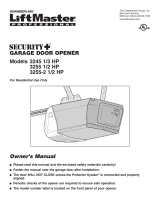 Chamberlain 3255-2 1/2 HP Owner's manual