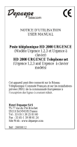 DePaepe HD 2000 URGENCE Owner's manual