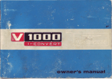 MOTO GUZZI V1000 I-Convert Owner's manual