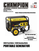 Champion Power Equipment PORTAbLE GENERATOR Owner's Manual And Operating Instructions