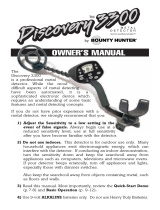 Bounty Hunter DISC33 Operating instructions