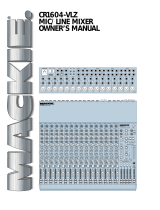 Mackie CR1604-VLZ Owner's manual