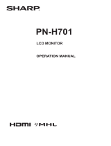 Sharp PN-H701 Owner's manual