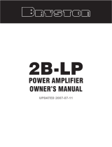 Bryston 300004[2BLP] Owner's manual