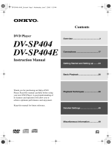 ONKYO DV-SP404 User manual