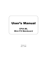 VIA Technologies EPIA-ML User manual