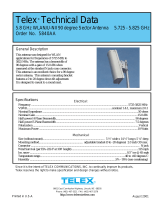 Telex 5840AA 5.8 GHz WLAN/U-NII 90 degree Sector Antenna Owner's manual