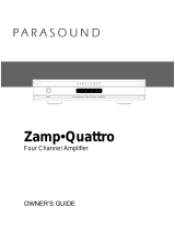 Parasound Zamp•Quattro Owner's manual