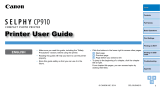 Canon Selphy CP910 User manual