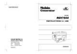 Subaru RGV7500E Owner's manual