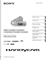 Sony HDR-CX520E User manual