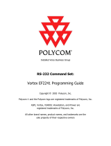 Polycom Vortex EF2241 Programming Manual